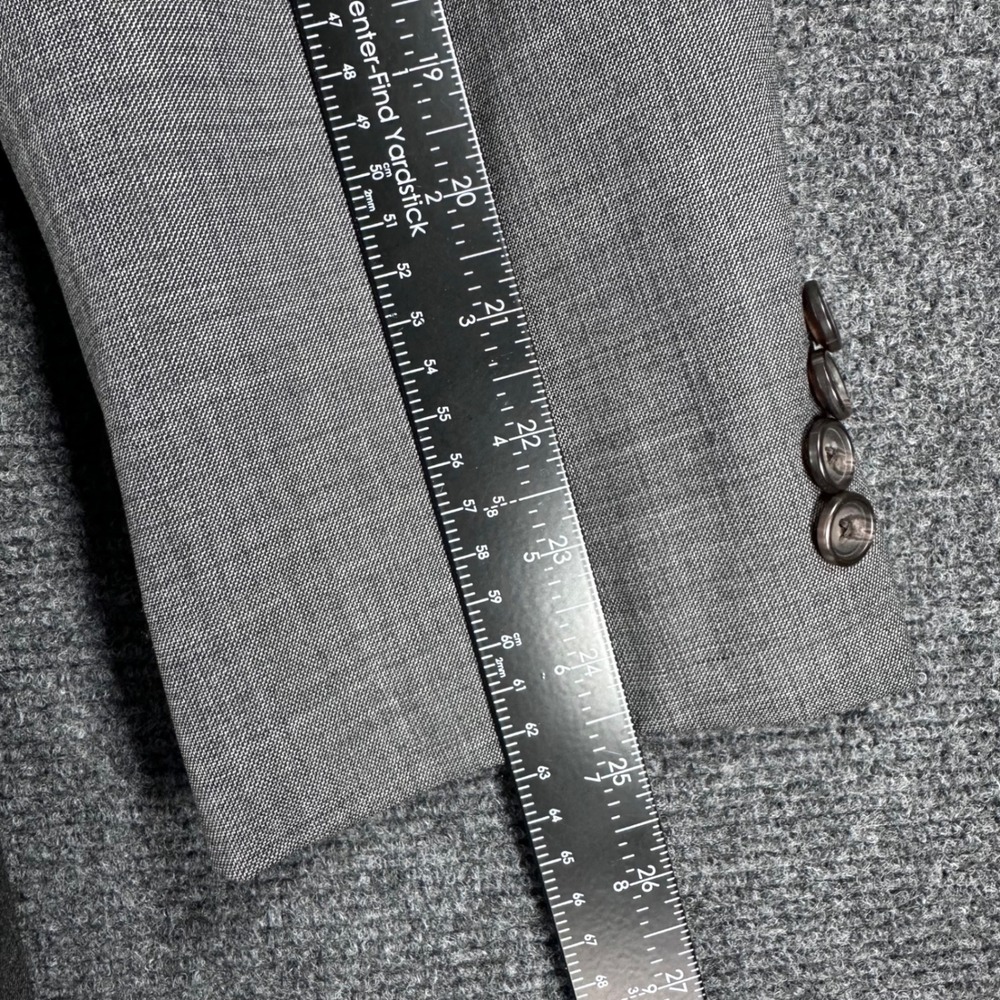 Lauren Ralph Lauren Blazer Mens 44R 44 Regular Grey 100% Wool Sport Coat Jacket - Picture 14 of 16